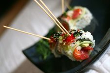 Skewered Sushi Dish Royalty Free Stock Photography Skewered Sushi Dish Royalty Free Stock Photography