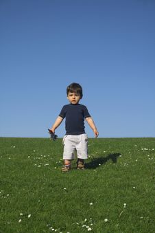 Child Standing In Field Royalty Free Stock Photos Child Standing In Field Royalty Free Stock Photos
