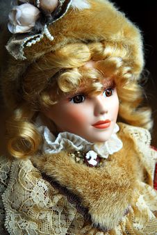 Elegant Doll Closeup Stock Photo Elegant Doll Closeup Stock Photo
