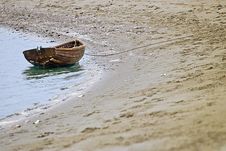 Beached Wooden Row Boat Stock Photography Beached Wooden Row Boat Stock Photography