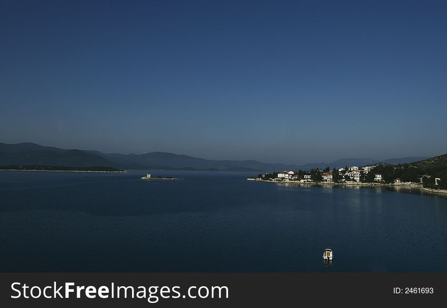 Photo made in spring on the Adriatic sea in Chorvatia