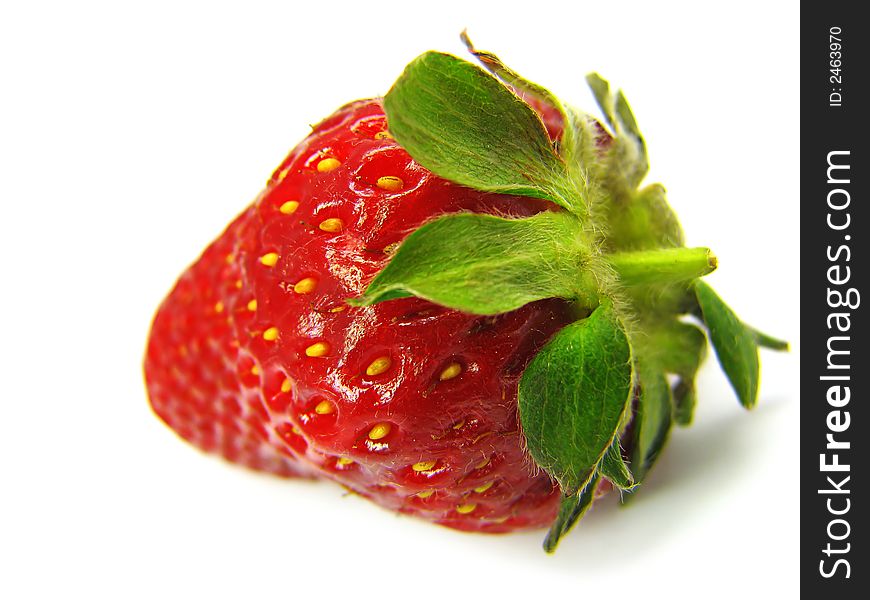 The strawberry isolated on a white background. The strawberry isolated on a white background.