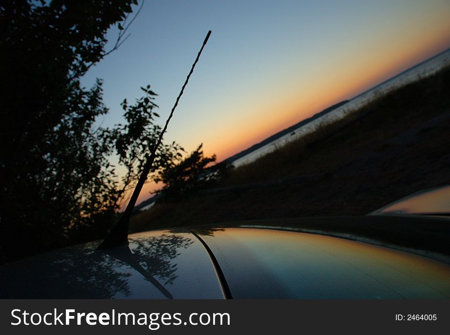 Sunset in summer in Denmark...