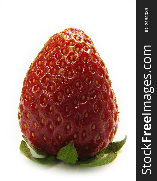 The strawberry isolated on a white background. The strawberry isolated on a white background.