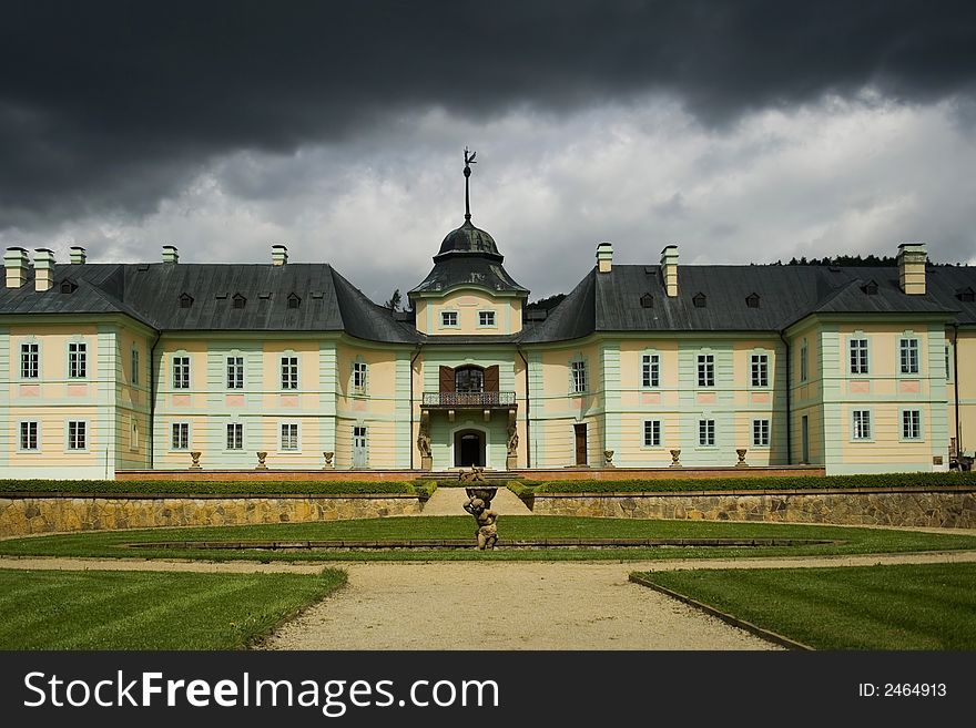 The baroque castle Manetin - Czech republic