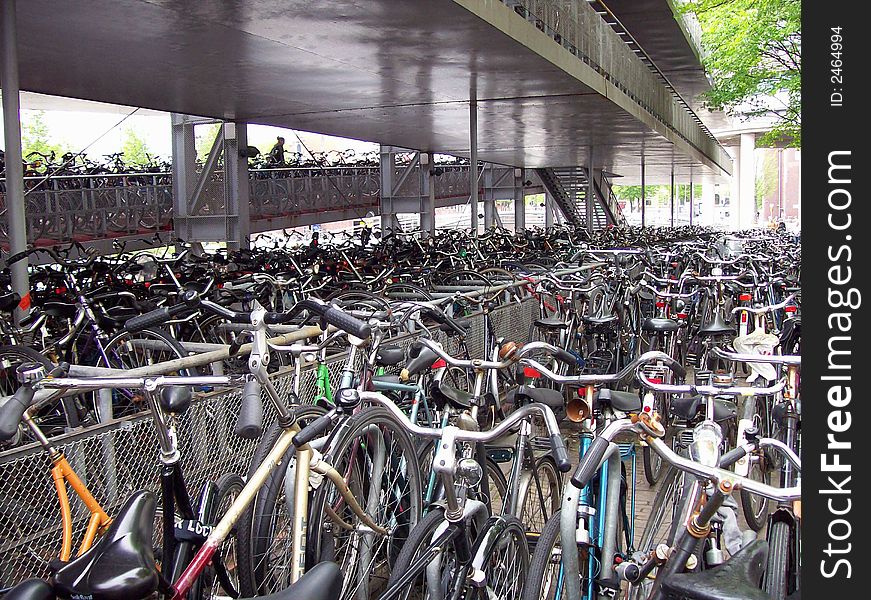 Bike flats in the city of amsterdam