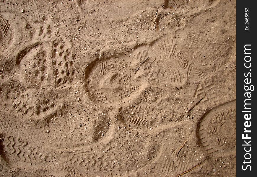 Foot Steps On Sand