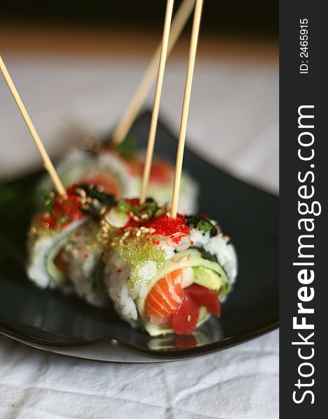 Skewered Sushi Dish