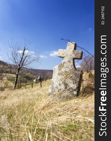 I photographed this cross in a deserted village. I photographed this cross in a deserted village