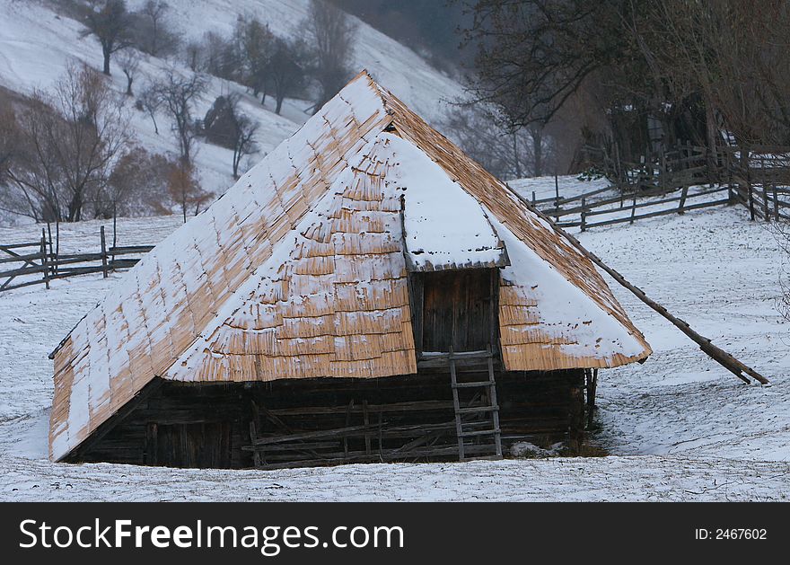 Cottage In Winter