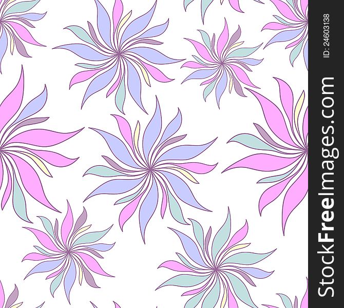 Pastel Flowers Seamless Pattern