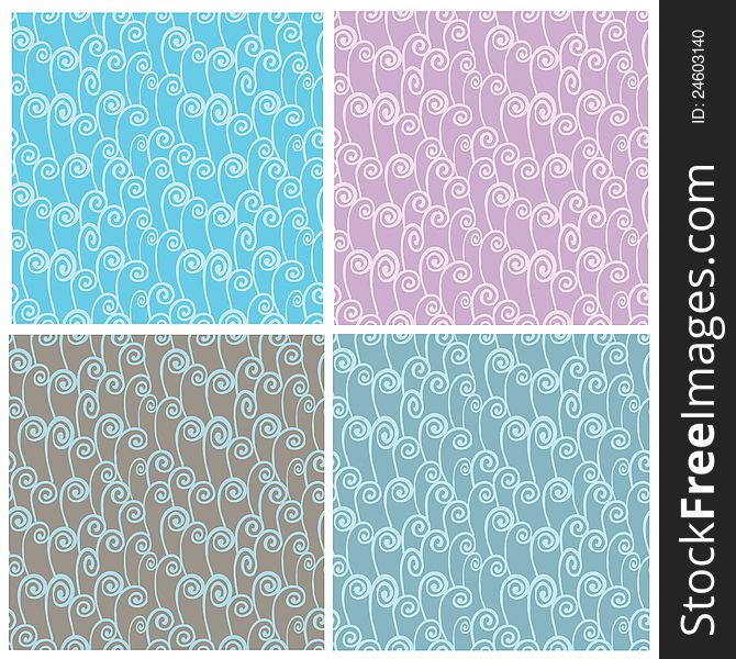 Set Of Abstract Seamless Patterns