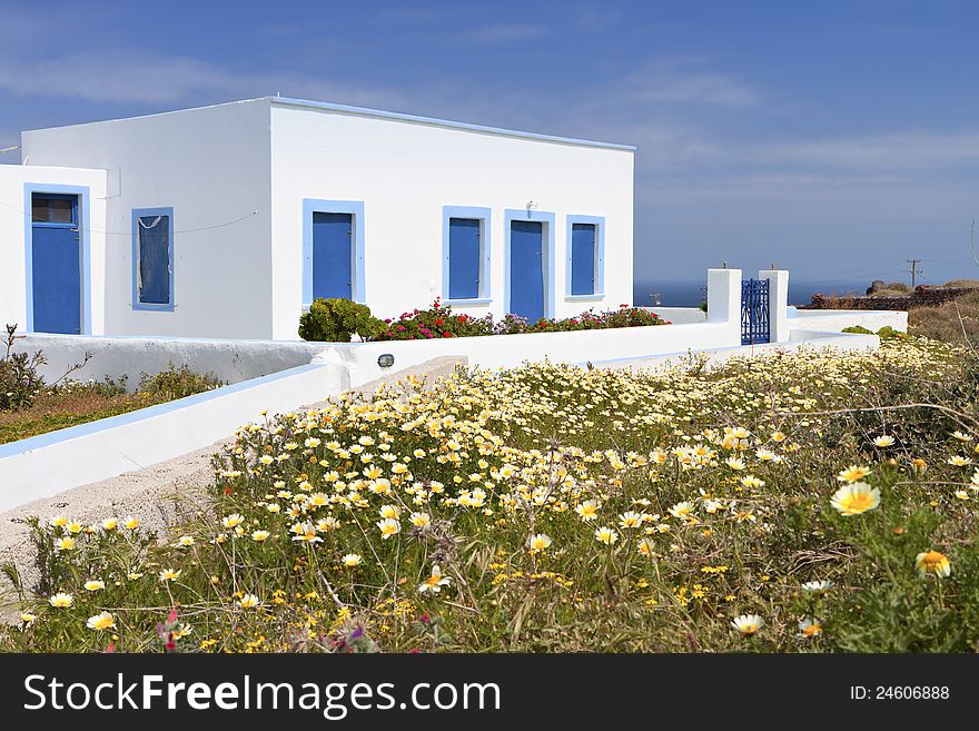 Traditional house at Santorini, Greece