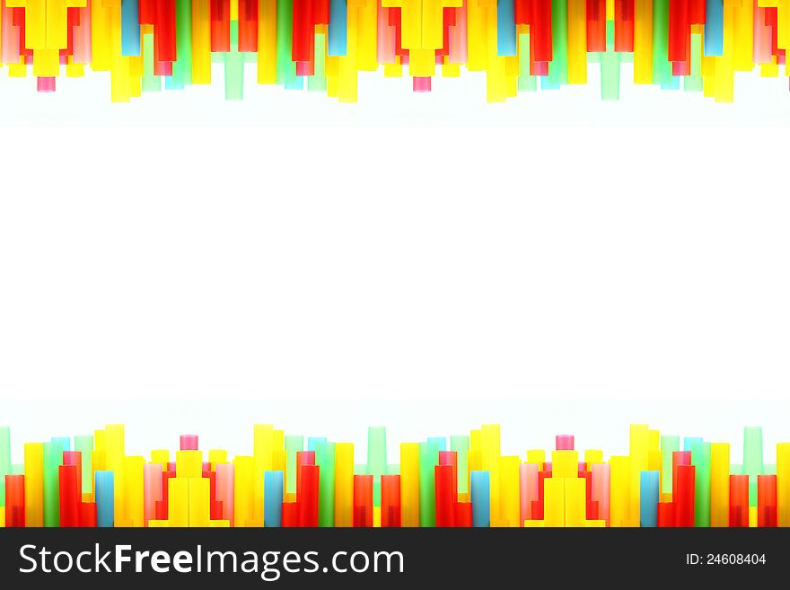 Colorful straws template