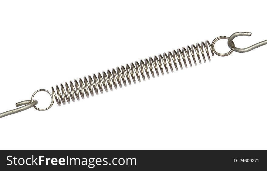 Steel spring isolated on white background