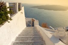 Oia Village At Santorini Island In Greece Stock Image
