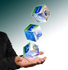 Hand Holding With Recycle Symbol Image . Stock Image Hand Holding With Recycle Symbol Image . Stock Image