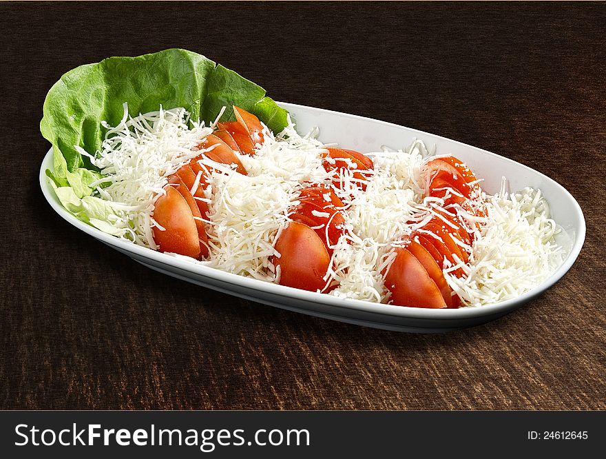 Tomato salad with cheese -