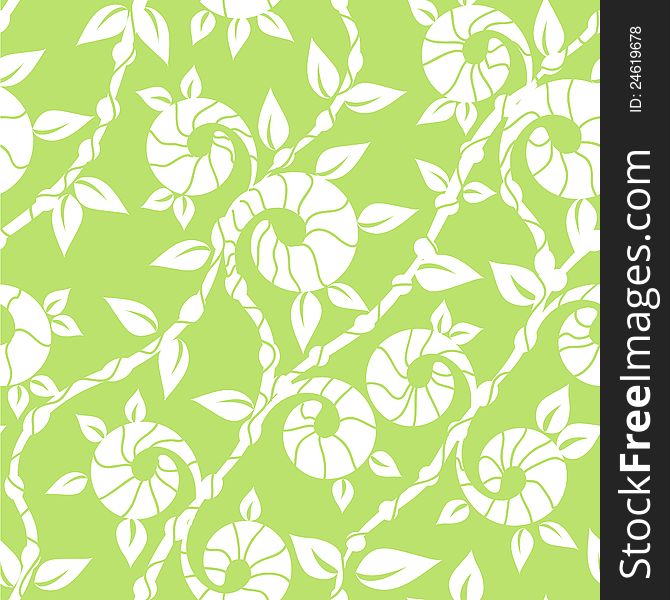 Seamless green grass pattern with leafs. Seamless green grass pattern with leafs