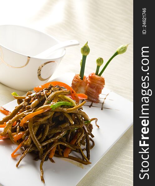 A very popular Chinese dish - red pepper eel. A very popular Chinese dish - red pepper eel