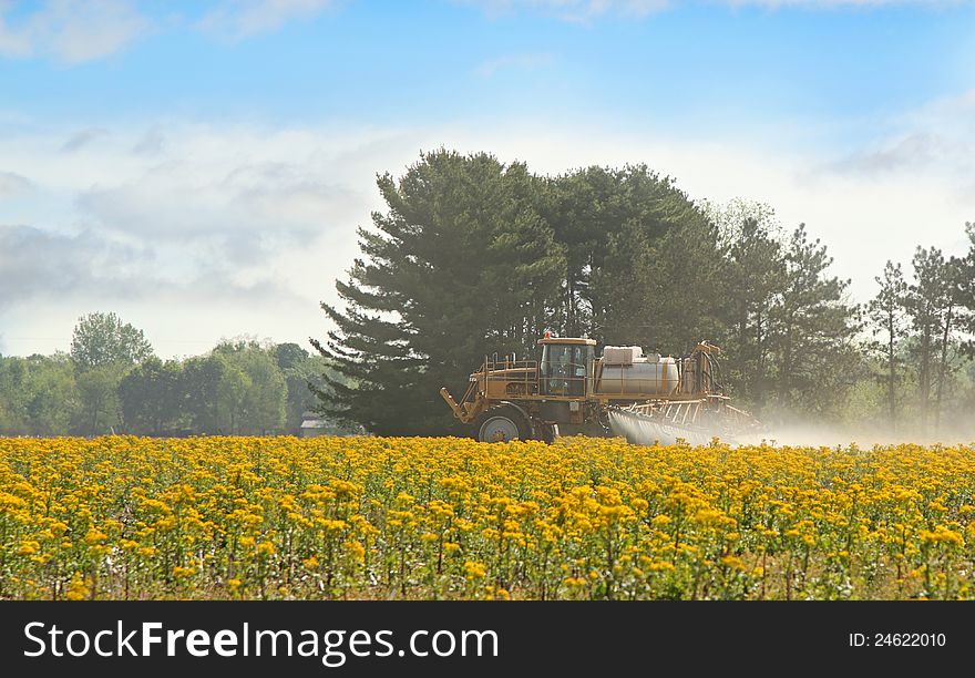 Spraying Agricultural Chemical