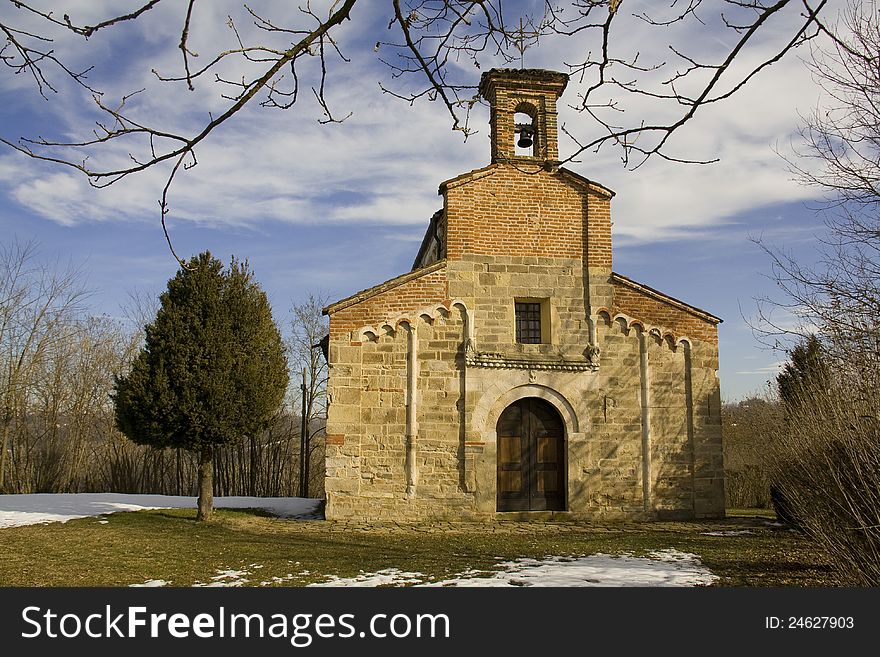 Ancient Church in Monferrato Hills, Asti - Italy