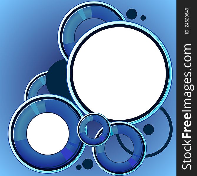 Abstract round speech bubble over dark blue background. Abstract round speech bubble over dark blue background