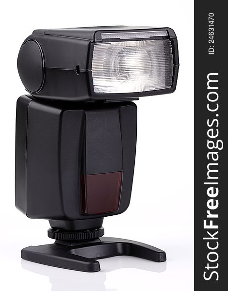 Off camera flash with shoe mount stand.