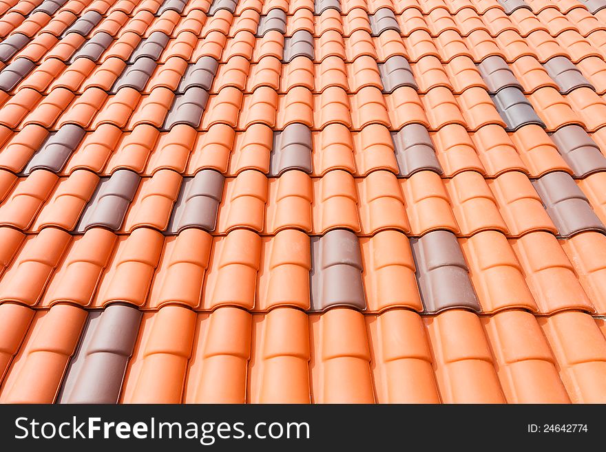 Background & texture of red color roof tile