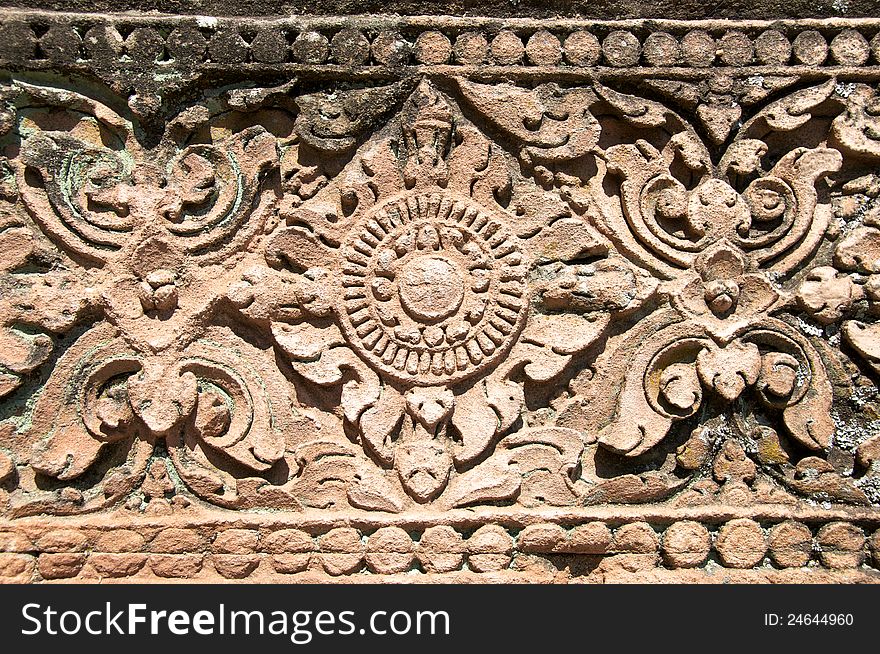 Ancient Thai Stone Crave Pattern