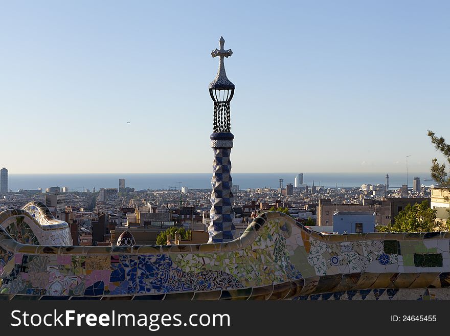 Guell Park, or Parc Guell, was a project commissioned by the architect Antoni Gaudi. Guell Park, or Parc Guell, was a project commissioned by the architect Antoni Gaudi