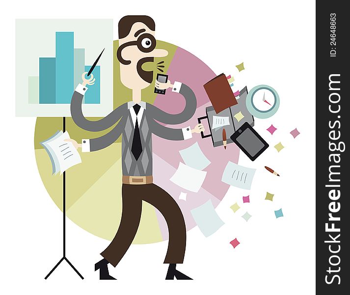 Abstract image of a businessman. Vector illustration. Abstract image of a businessman. Vector illustration