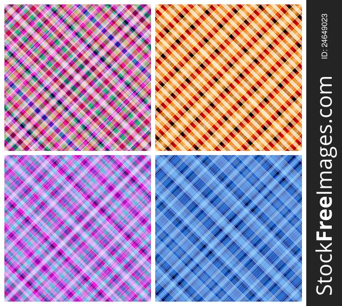 Set of 4 vector seamless pinstripe pattern. Set of 4 vector seamless pinstripe pattern.