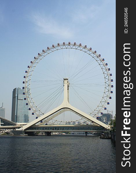 This is a China Tianjin Ferris wheel photo. This is a China Tianjin Ferris wheel photo.