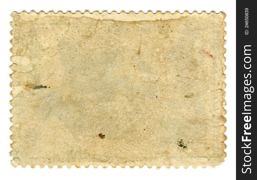 Old paper. Postage stamp.