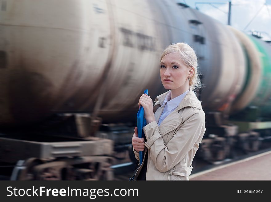 Girl With Motion Train