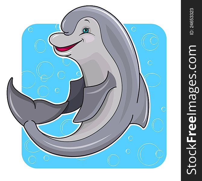 Cartoon dolphin