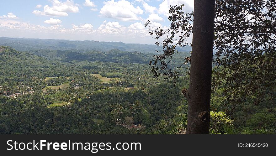 The top of Senkadagala mountain in Sri Lanka