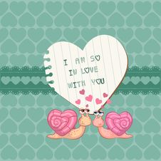 Cute Love Card - For Valentine S Day Royalty Free Stock Photos Cute Love Card - For Valentine S Day Royalty Free Stock Photos