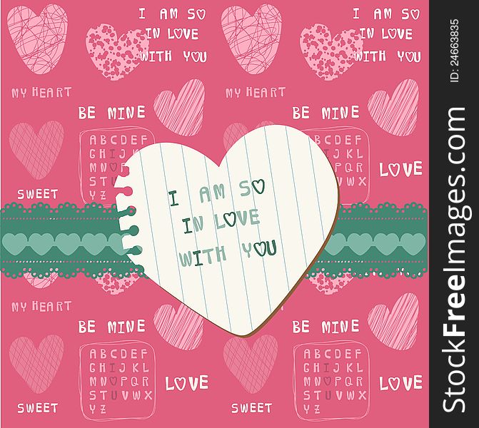 Cute Love Card - for Valentine&#x27;s day