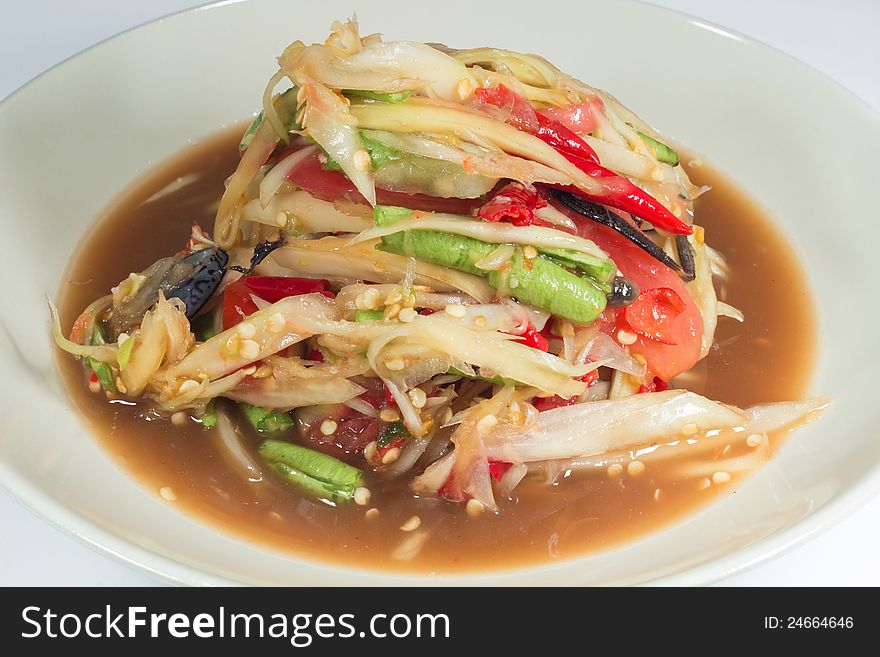 Som Tum, thai papaya salad from Thailand