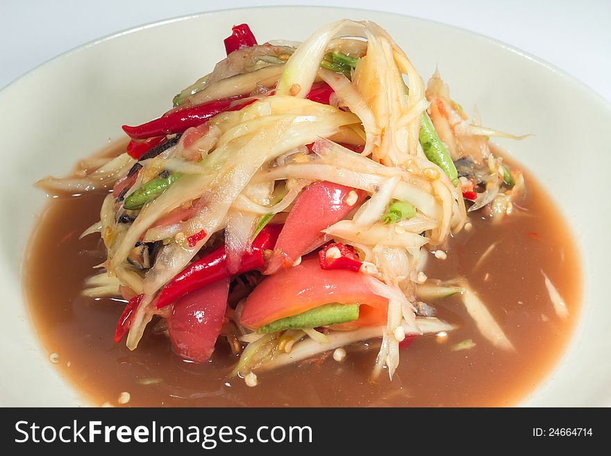 Som Tum, thai papaya salad from Thailand