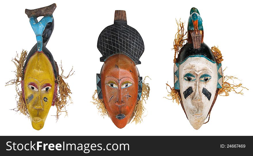 The original African masks, made â€‹â€‹the traditional way