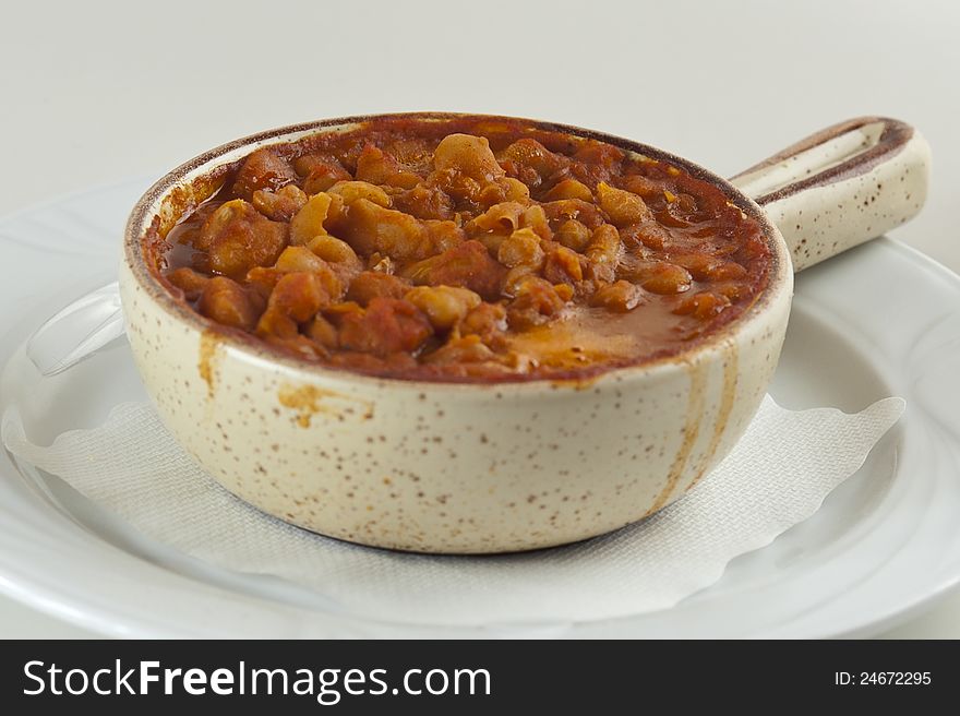 Baked beans serbian style dish.