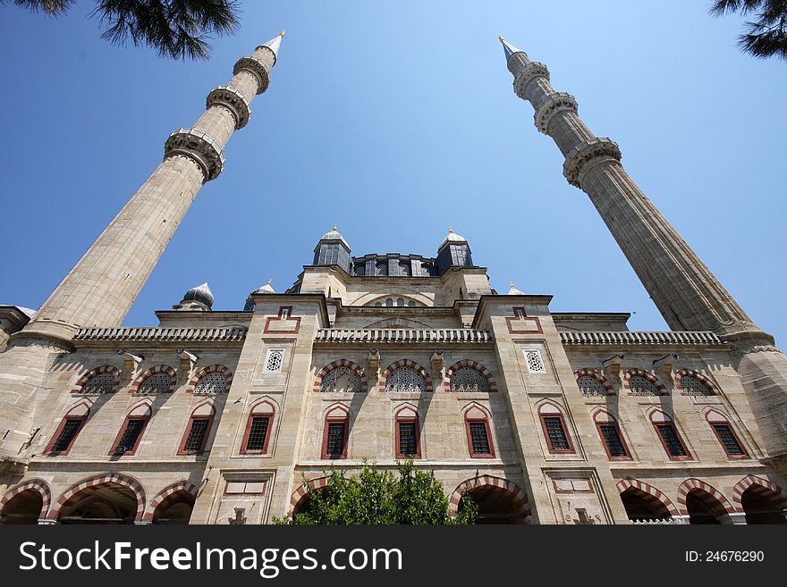 Biggest Mosque Selimiye in Edirne town in Turkey. Biggest Mosque Selimiye in Edirne town in Turkey