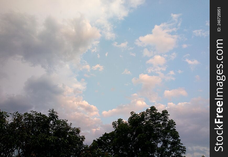 clouds are very happy in the sky