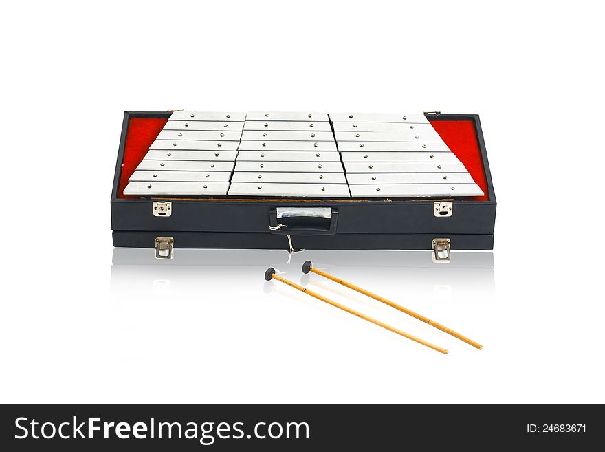 Steel dulcimer xylophone the asian music instrument. Steel dulcimer xylophone the asian music instrument