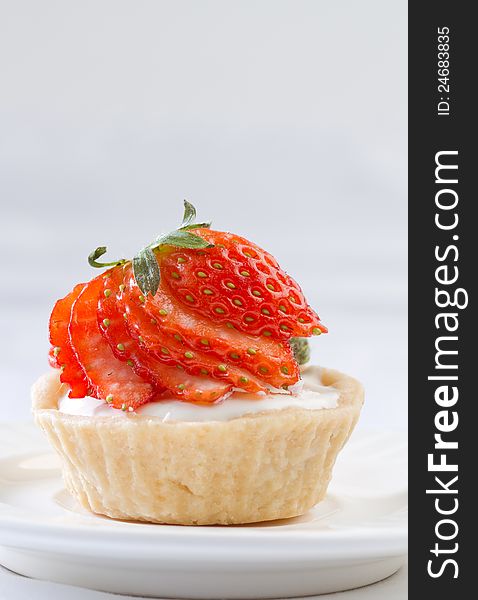 Strawberry cupcake or tart freshness from the homemade bakery