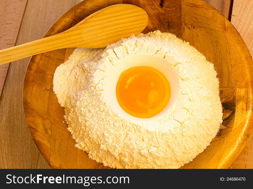 Fresh eggs preparation fresh food
