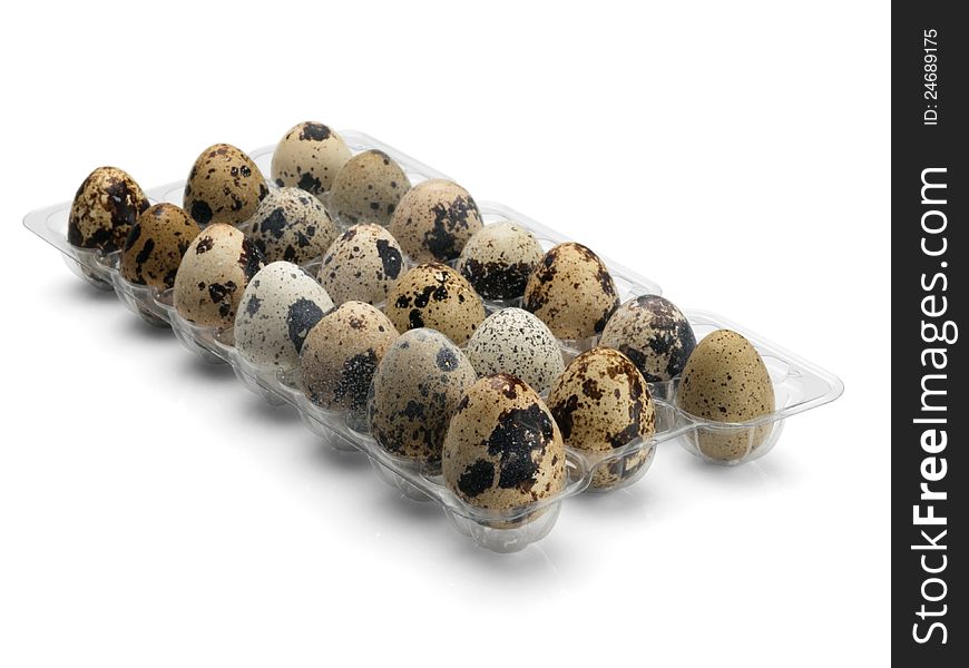 Quail Eggs In Packing.